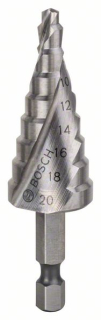 Bosch Stupňovitý vrták HSS 4 - 20 mm, 1/4", 70,5 mm 1ks 2608597524