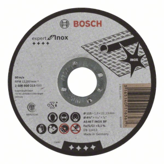 Bosch Rovný rezací kotúč Expert for Inox AS 46 T INOX BF, 115 mm, 1,6 mm 1ks 2608600215