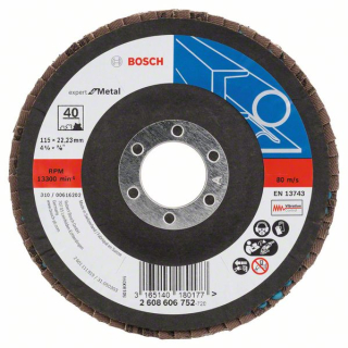 Bosch Fibrový brúsny kotúč X551, Expert for Metal D = 115 mm; G = 40, uhlový 1ks 2608606752