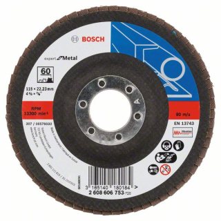 Bosch Fibrový brúsny kotúč X551, Expert for Metal D = 115 mm; G = 60, uhlový 1ks 2608606753