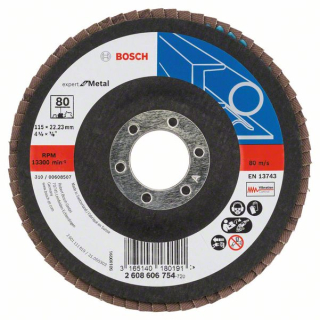 Bosch Fibrový brúsny kotúč X551, Expert for Metal D = 115 mm; G = 80, uhlový 1ks 2608606754