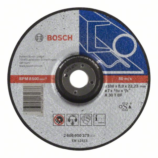 Bosch Obrusovací kotúč s prelisom Expert for Metal A 30 T BF, 180 mm, 8,0 mm 1ks 2608600379