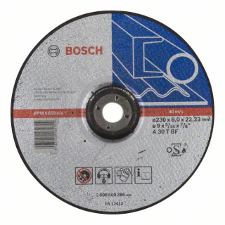 Bosch Obrusovací kotúč s prelisom Expert for Metal A 30 T BF, 230 mm, 8,0 mm 1ks 2608600386
