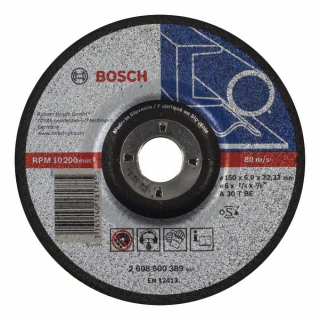 Bosch Obrusovací kotúč s prelisom Expert for Metal A 30 T BF, 150 mm, 6,0 mm 1ks 2608600389