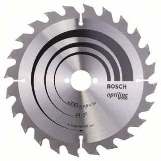 Bosch Pílový kotúč Optiline Wood 230 x 30 x 2,8 mm, 24 1ks 2608640627