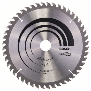 Bosch Pílový kotúč Optiline Wood 235 x 30/25 x 2,8 mm, 48 1ks 2608640727