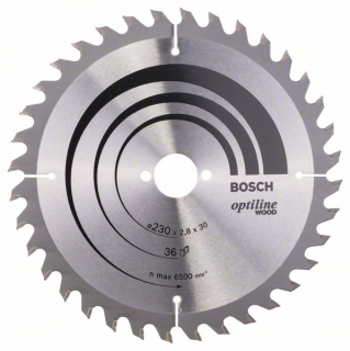 Bosch Pílový kotúč Optiline Wood 230 x 30 x 2,8 mm, 36 1ks 2608640628