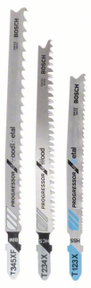 Bosch 3-dielna súprava pílových listov do priamočiarych píl T 123 XF; T 234 X; T 345 XF 3ks 2607010515