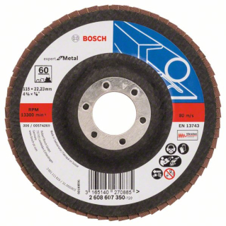 Bosch Fibrový brúsny kotúč X551, Expert for Metal D = 115 mm; G = 60, uhlový 1ks 2608607350