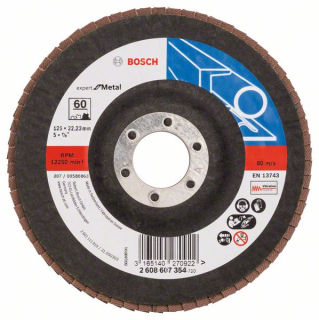 Bosch Fibrový brúsny kotúč X551, Expert for Metal D = 125 mm; G = 60, uhlový 1ks 2608607354