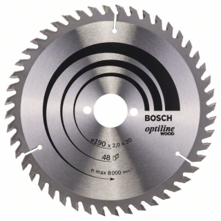 Bosch Pílový kotúč Optiline Wood 190 x 30 x 2,0 mm, 48 1ks 2608641186