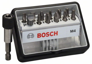 Bosch 12+1-dielna súprava skrutkovacích hrotov Robust Line M Extra Hart 25 mm, 12+1-dielna súprava 13ks 2607002566