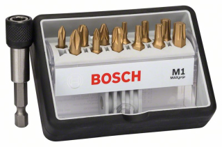 Bosch 12+1-dielna súprava skrutkovacích hrotov Robust Line M Max Grip 25 mm, 12+1-dielna súprava 13ks 2607002577