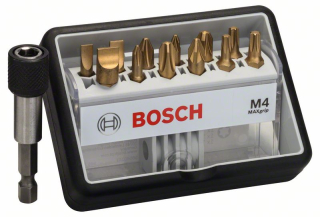 Bosch 12+1-dielna súprava skrutkovacích hrotov Robust Line M Max Grip 25 mm, 12+1-dielna súprava 1ks 2607002580