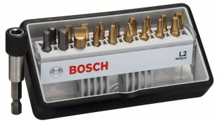 Bosch 18+1-dielna súprava skrutkovacích hrotov Robust Line L Max Grip 25 mm, 18+1-dielna súprava 1ks 2607002582