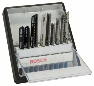 Bosch 10-dielna súprava pílových listov do priamočiarych píl Robust Line Top Expert, so stopkou T T 130 RIFF; T 118 AHM; T 141 HM; T 101 A; T 113 A; T 101 BF; T 101 BIF; T 118 AF; T 227 D; T 123 X 10ks 2607010574