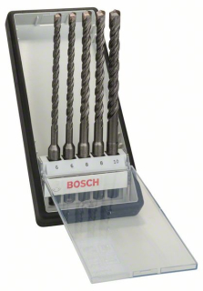 Bosch 5-dielna súprava vrtákov do kladív Robust Line SDS-plus-5 ? 6,6,8,8,10 x 165mm 5ks 2607019928