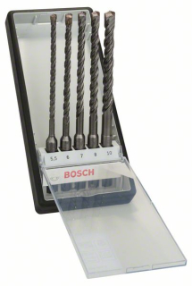 Bosch 5-dielna súprava vrtákov do kladív Robust Line SDS-plus-5 ? 5,5,6,7,8,10 x 165mm 5ks 2607019929