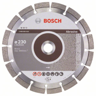 Bosch Diamantový rezací kotúč Expert for Abrasive 230 x 22,23 x 2,4 x 12 mm 1ks 2608602610