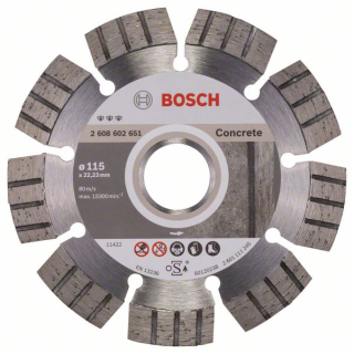 Bosch Diamantový rezací kotúč Best for Concrete 115 x 22,23 x 2,2 x 12 mm 1ks 2608602651