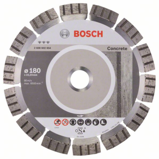 Bosch Diamantový rezací kotúč Best for Concrete 180 x 22,23 x 2,4 x 12 mm 1ks 2608602654