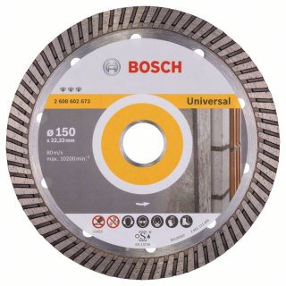 Bosch Diamantový rezací kotúč Best for Universal Turbo 150 x 22,23 x 2,4 x 12 mm 1ks 2608602673