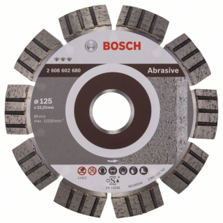 Bosch Diamantový rezací kotúč Best for Abrasive 125 x 22,23 x 2,2 x 12 mm 1ks 2608602680