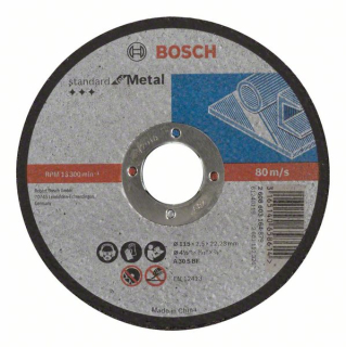Bosch Rezací kotúč rovný Standard for Metal A 30 S BF, 115 mm, 22,23 mm, 2,5 mm 1ks 2608603164