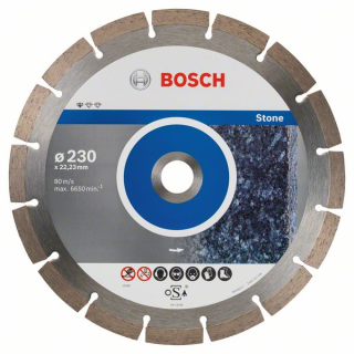 Bosch Diamantový rezací kotúč Standard for Stone 230 x 22,23 x 2,3 x 10 mm 10ks 2608603238