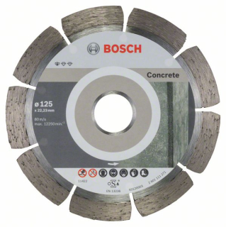 Bosch Diamantový rezací kotúč Standard for Concrete 125 x 22,23 x 1,6 x 10 mm 10ks 2608603240
