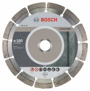 Bosch Diamantový rezací kotúč Standard for Concrete 180 x 22,23 x 2 x 10 mm 10ks 2608603242