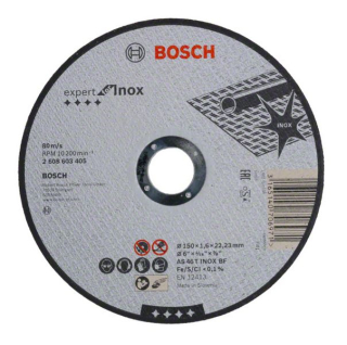 Rovný rezací kotúč Bosch Expert for Inox AS 46 T INOX BF, 150x1,6 mm 2608603405
