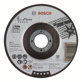 Bosch Rezací kotúč s prelisom Best for Inox A 46 V INOX BF, 125 mm, 1,5 mm 1ks 2608603497