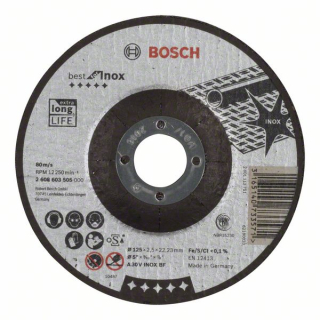 Bosch Rezací kotúč s prelisom Best for Inox A 30 V INOX BF, 125 mm, 2,5 mm 1ks 2608603505