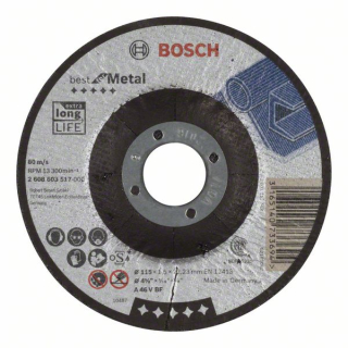 Bosch Rezací kotúč s prelisom Best for Metal A 46 V BF, 115 mm, 1,5 mm 1ks 2608603517