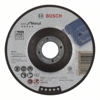 Bosch Rezací kotúč s prelisom Best for Metal A 46 V BF, 125 mm, 1,5 mm 1ks 2608603519
