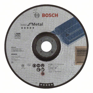Bosch Obrusovací kotúč s prelisom Best for Metal A 2430 T BF, 180 mm, 7,0 mm 1ks 2608603534