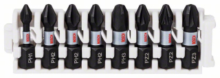 Bosch Balenie 8 ks skrutkovacích bitov Impact Control, 1xPH1;3xPH2;1xPH3;2xPZ2;1xPZ3 8ks 2608522323