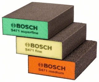 Bosch 3-dielna súprava brúsnych špongií 69 × 97 × 26 mm, M, F, SF 3ks 2608621253