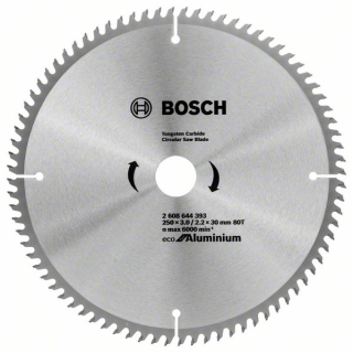 Bosch Pílový kotúč Eco for Aluminium 250x30 80Z 1ks 2608644393