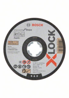 Rezací kotúč Bosch X-LOCK Standard for Inox 125 x 1 x 22,23 mm  WA 60 T BF 10ks 2608619267