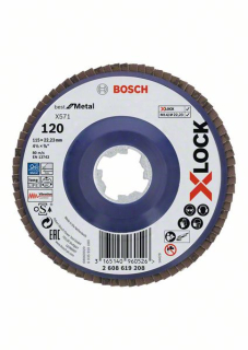 Lamelový brúsny kotúč Bosch X-LOCK Best for Meral X571 115 mm, G 120 1 ks 2608619208