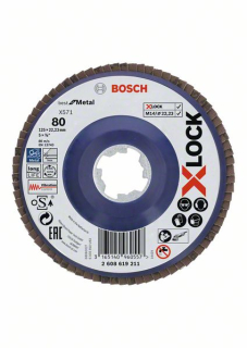 Lamelový brúsny kotúč Bosch X-LOCK Best for Meral X571 125 mm, G 80 1 ks 2608619211