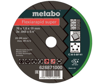 Metabo Rezný kotúč univerzálny Flexiamant super Universal 76x1,0 626871000