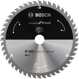 Pílový kotúč pre aku píly Bosch Standard for Wood 165x1.5/1x20 T48 2608837687 