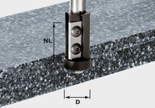 Lícovacia fréza s vym. platničkami HW, stopka 12 mm Festool HW S12 D21/30WM 491120