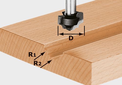Profilová fréza HW, stopka 8 mm Festool HW S8 D19/R5/R4 491032