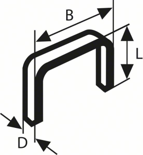 Bosch Sponka z jemného drôtu, typ 53 11,4 × 0,74 × 8 mm 1000ks 1609200365