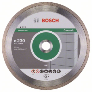 Bosch Diamantový rezací kotúč Standard for Ceramic 230 x 22,23 x 1,6 x 7 mm 1ks 2608602205