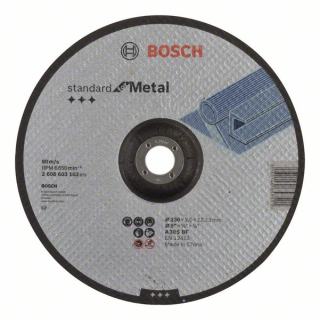 Bosch Rezací kotúč s prelisom Standard for Metal A 30 S BF, 230 mm, 22,23 mm, 3,0 mm 1ks 2608603162